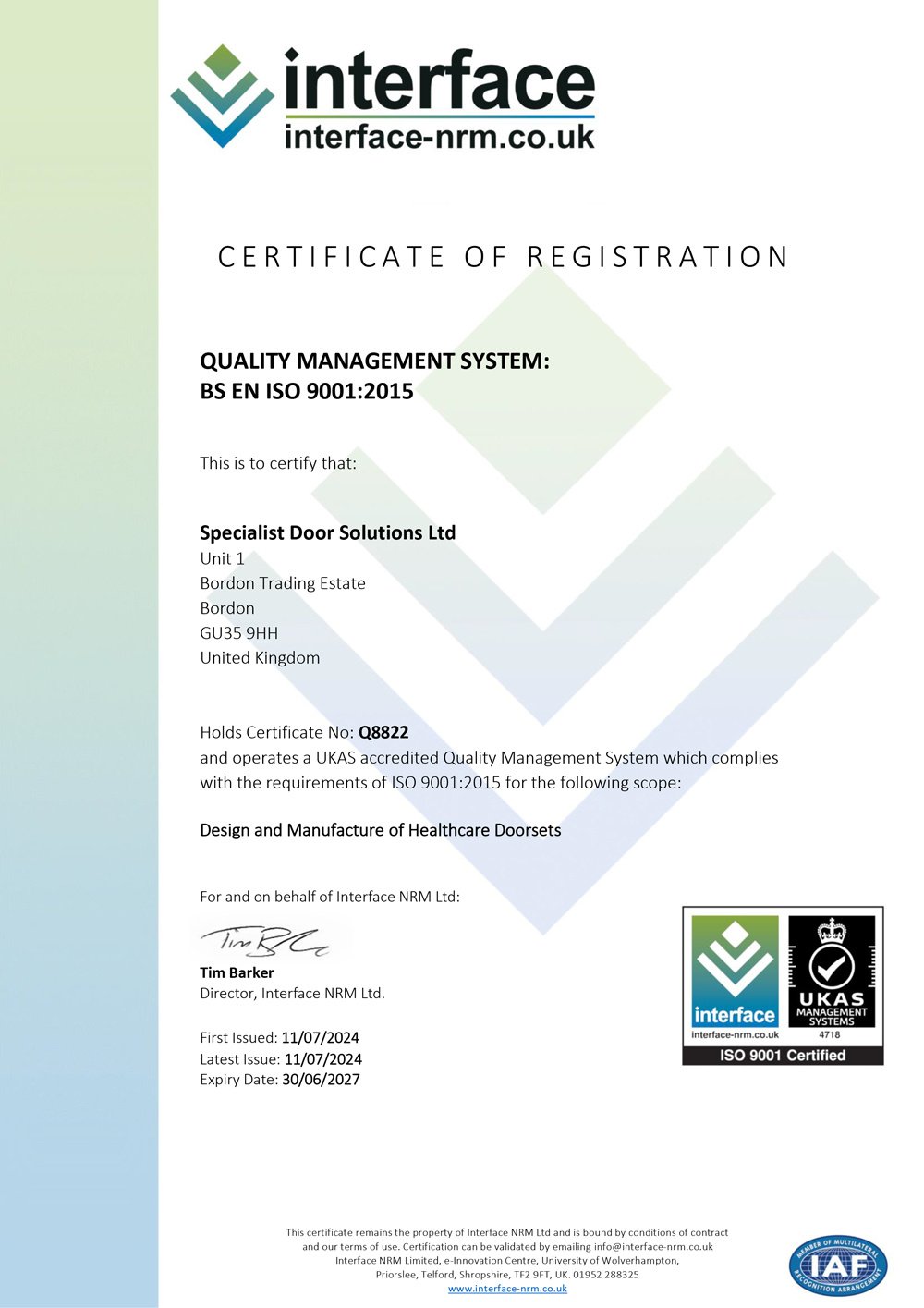 SDS-Interface-ISO-9001-Certificate